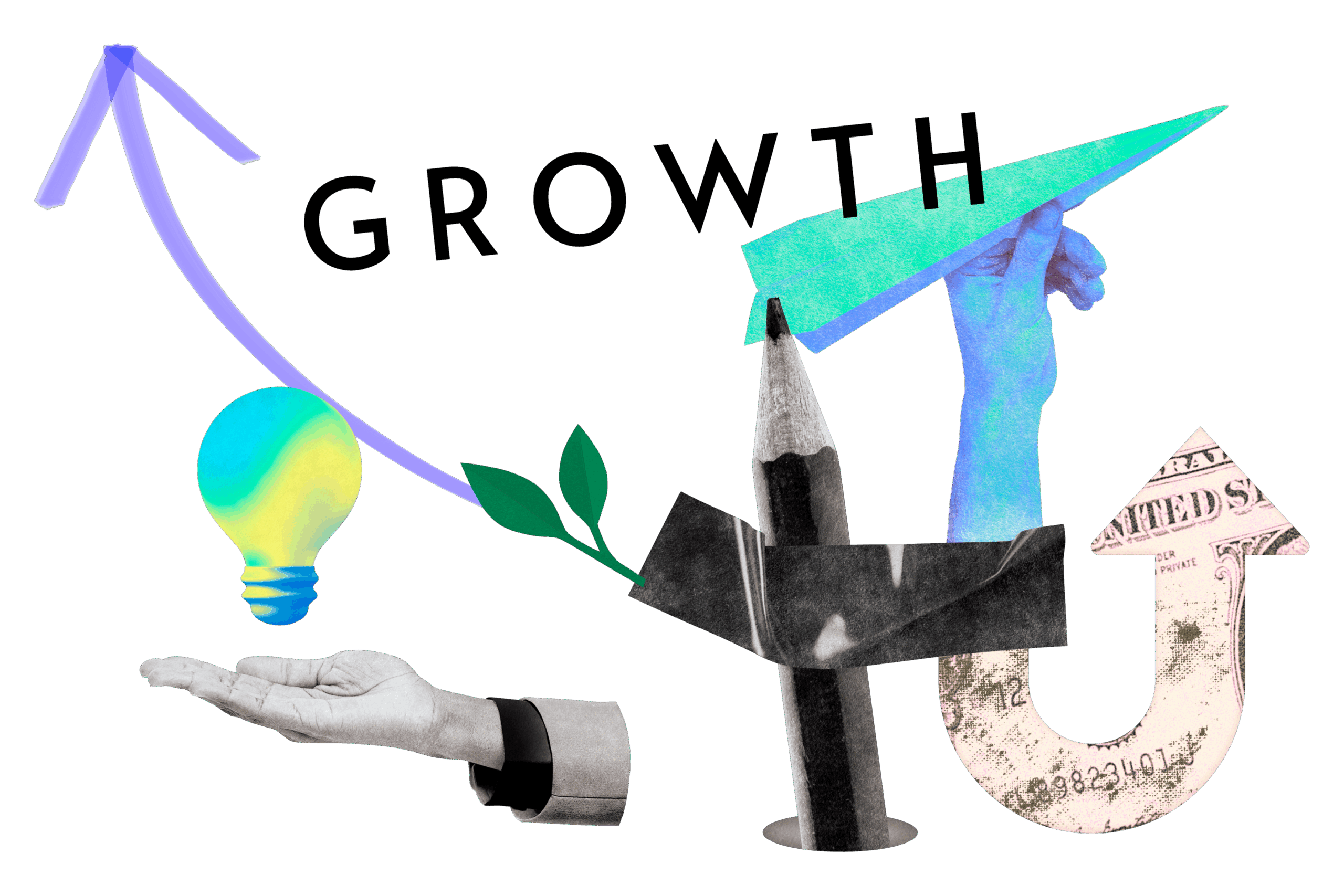 growth-png-word-sticker-mixed-media-design-transparent-background
